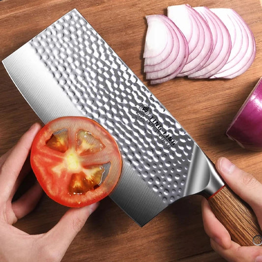 Cuchillo de Cocina Forjado – Acero Inoxidable, Rebanador Profesional con Diseño Martillado - 369 view