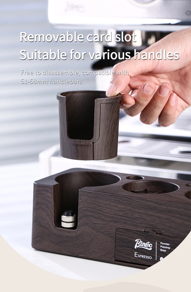 Bincoo Multifunction Espresso Tamper Station -Adjustable Height Distributor Organizer-Fit 51/54/58mm Plastic Coffee Station