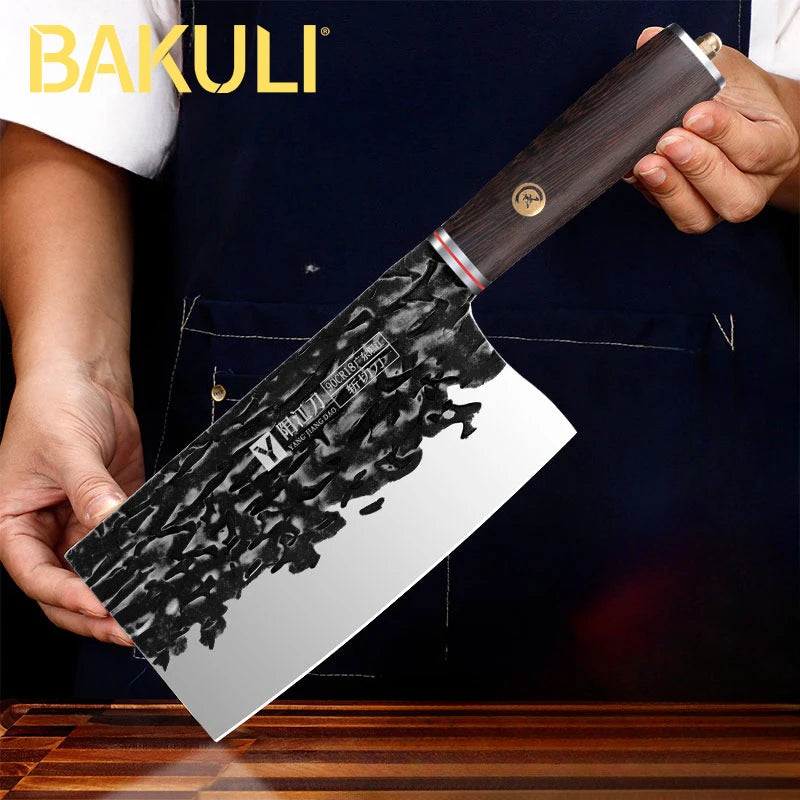 Cuchillo Forjado BAKULI – Alta Calidad, Afilado y Resistente para Carne y Verduras - 369 view