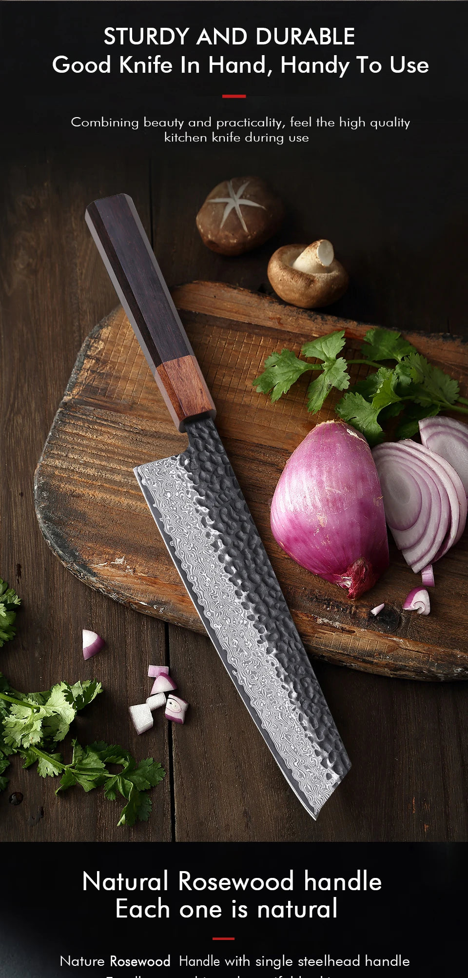 Cuchillo de Chef Japonés Kiritsuke 8.2” – Acero Damasco VG10 - 369 view