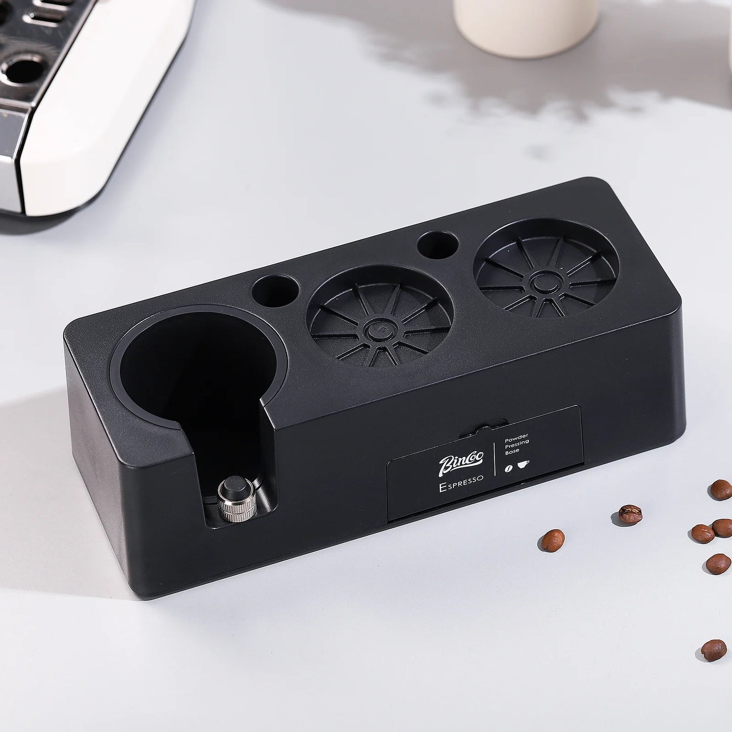 Bincoo Multifunction Espresso Tamper Station -Adjustable Height Distributor Organizer-Fit 51/54/58mm Plastic Coffee Station