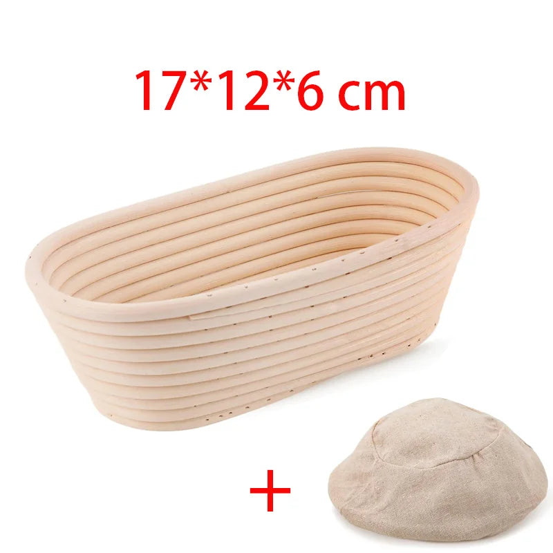 Natural Rattan Bread Proofing Basket Handmade Rattan Wicker Baking Bowl Dough Fermentation Sourdough Banneton Bread Basket