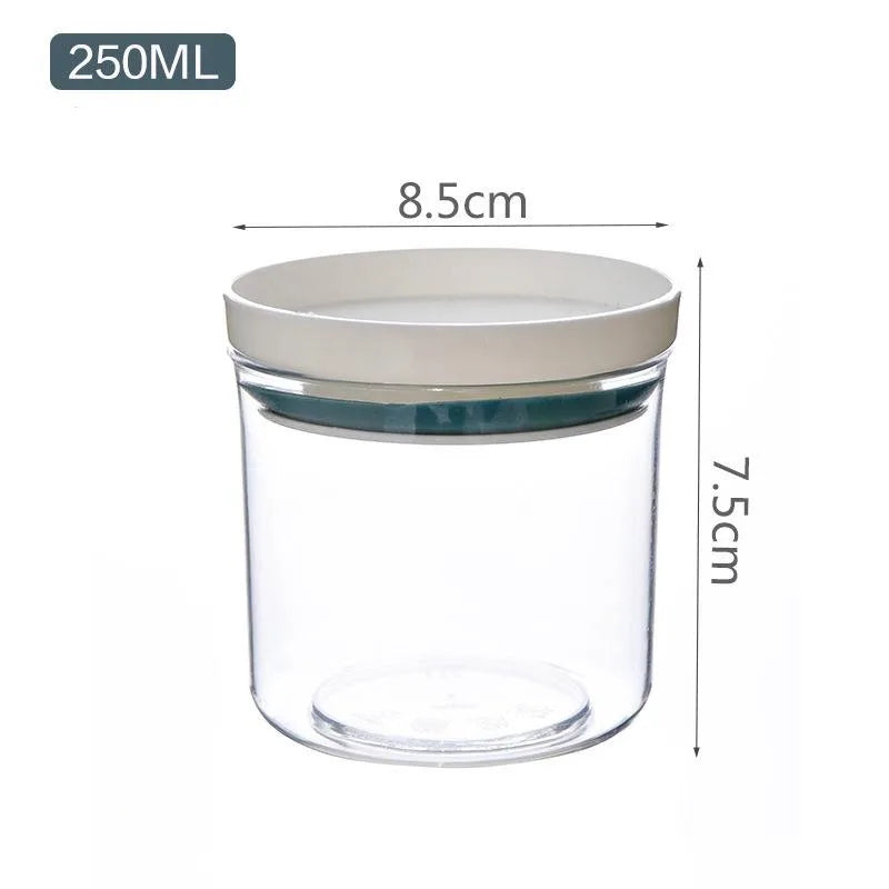 1/2/3PCS Food Container Storage Jars Transparent Food Canister For Mason Candy Spices Cookie Jar Sealed Ring Bottles Kitchen
