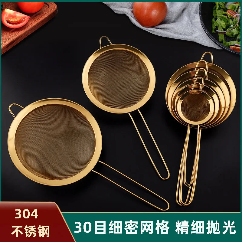 304/201 Gold-plated stainless steel soybean milk filter screen flour sieve oil grid stainless steel diagonal diagonal oil grid - 369 view