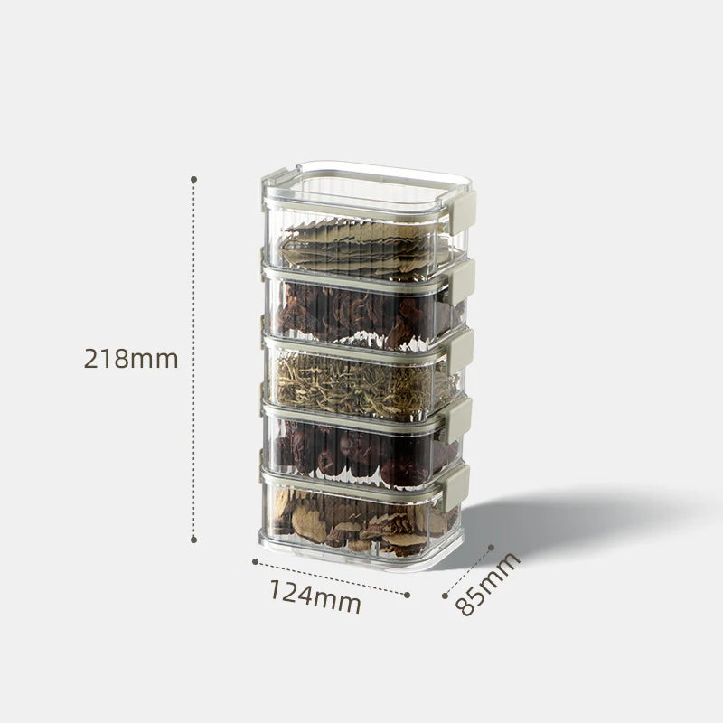 Cajas Apilables para Especias y Alimentos – Contenedores Herméticos Multiusos