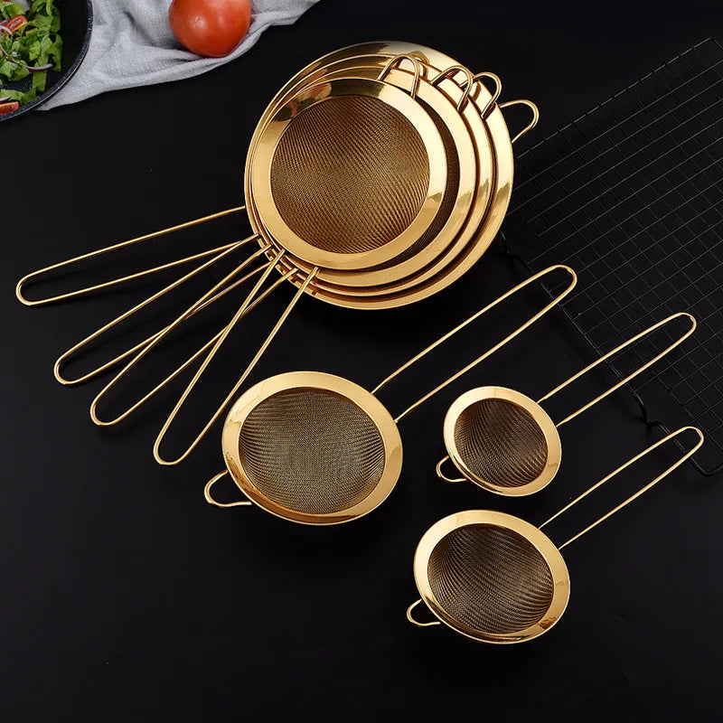 304/201 Gold-plated stainless steel soybean milk filter screen flour sieve oil grid stainless steel diagonal diagonal oil grid - 369 view