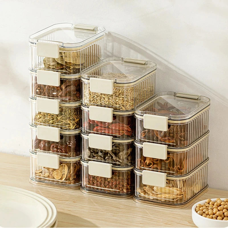 Cajas Apilables para Especias y Alimentos – Contenedores Herméticos Multiusos