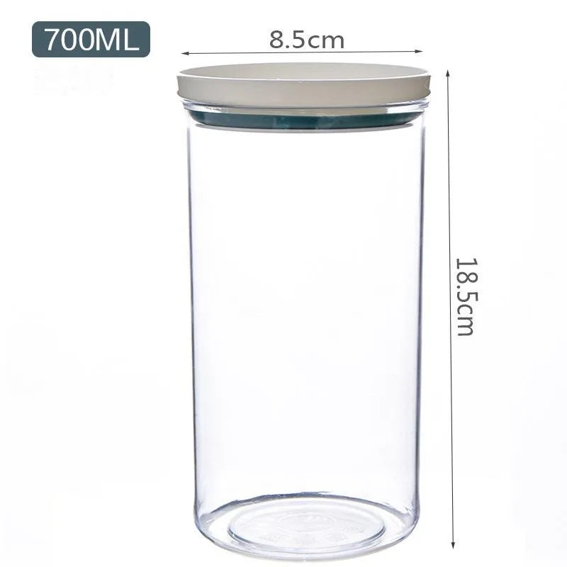1/2/3PCS Food Container Storage Jars Transparent Food Canister For Mason Candy Spices Cookie Jar Sealed Ring Bottles Kitchen
