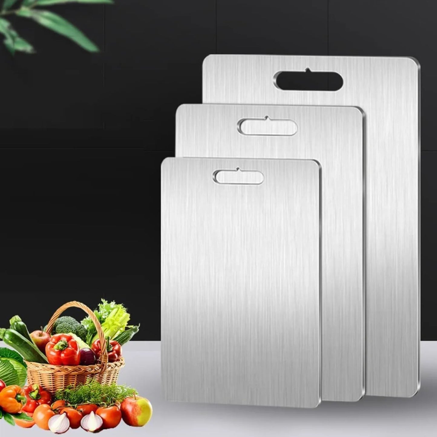 Kitchen grade titanium cutting board, hygienic and durable, double-sided titanium cutting pad (14x10 inches)