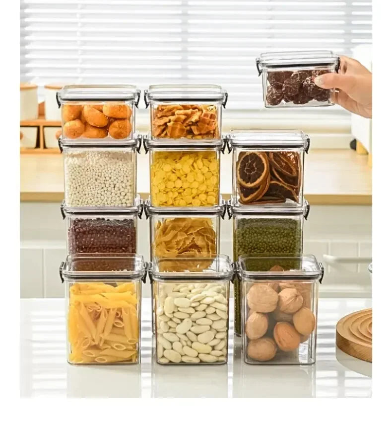Caja Hermética de Almacenamiento para Snacks y Granos – Protección contra la Humedad