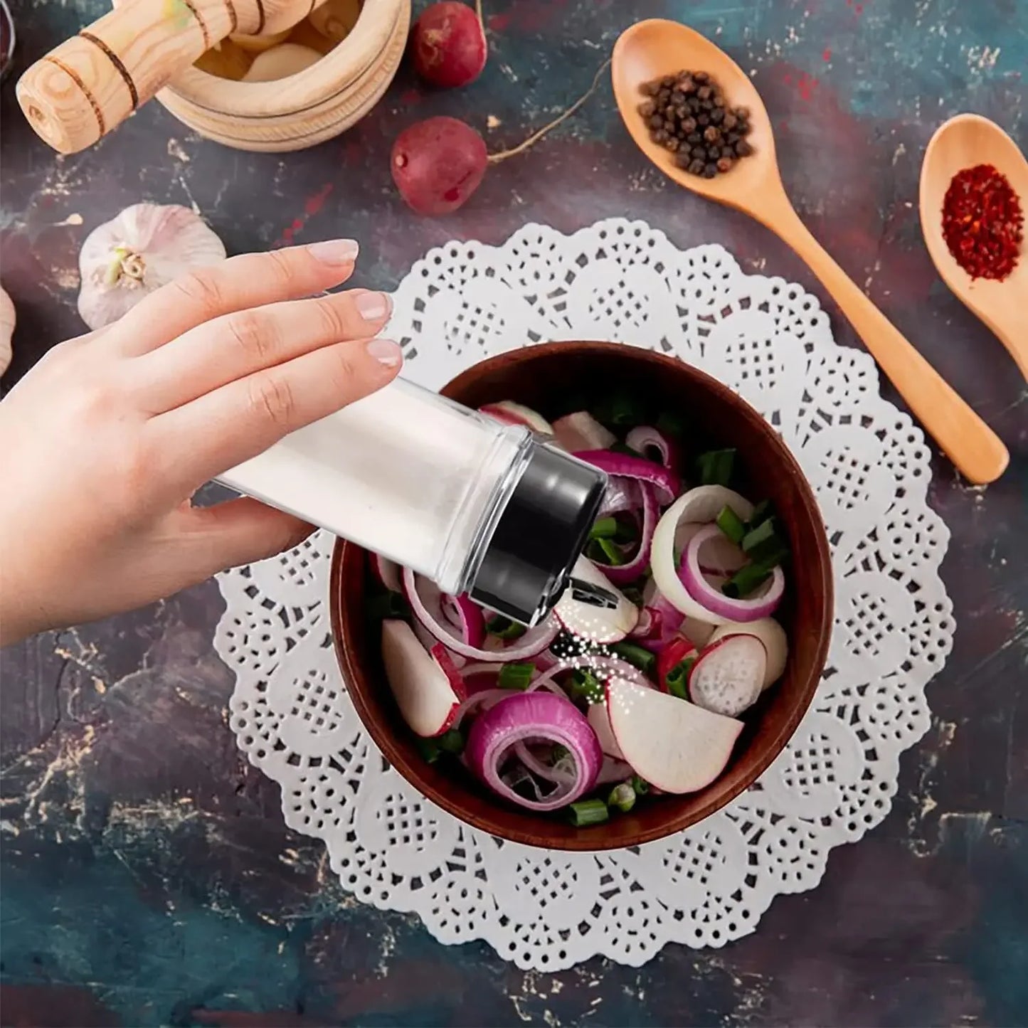 10/1PCS Clear Spices Bottle Salt Pepper Shakers Plastic Barbecue Seasoning Jars Condiment Box Home Kitchen Powder Storage Can