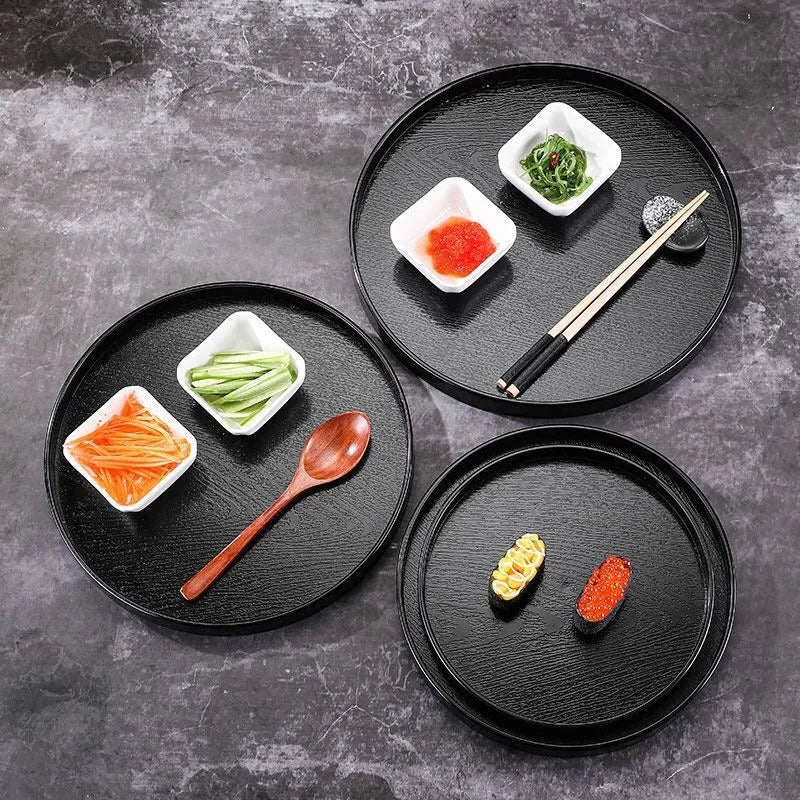 Bandeja Japonesa de Madera Negra – Elegancia y Funcionalidad