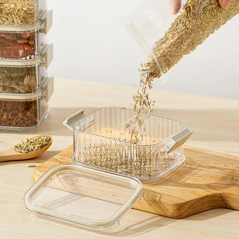 Cajas Apilables para Especias y Alimentos – Contenedores Herméticos Multiusos