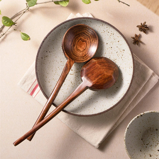 New Long Handle Ramen Wooden Spoon Japanese Kitchen Cooking Utensils Tableware Serving Tablespoons Home Large Soup Ladle - 369 view
