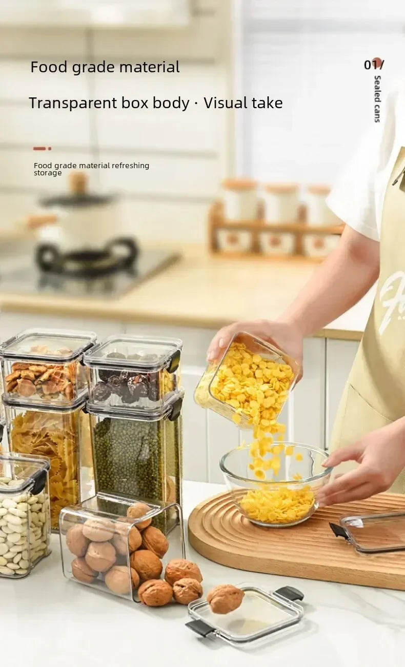 Caja Hermética de Almacenamiento para Snacks y Granos – Protección contra la Humedad