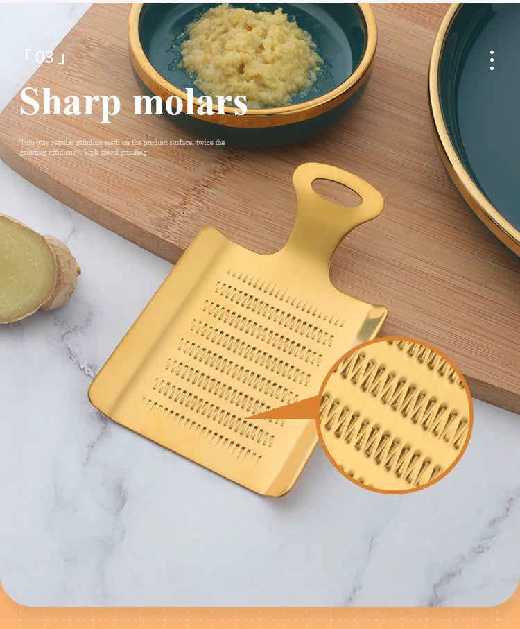 Triturador de Ajo y Jengibre de Acero Inoxidable – Herramienta de Cocina Multifuncional