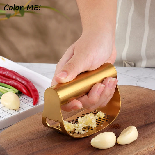 Multifunction Kitchen Gadgets Garlic Press Stainless Steel Manual Ginger Garlic Squeezer Crusher Vegetables Tools Bottle Opener - 369 view