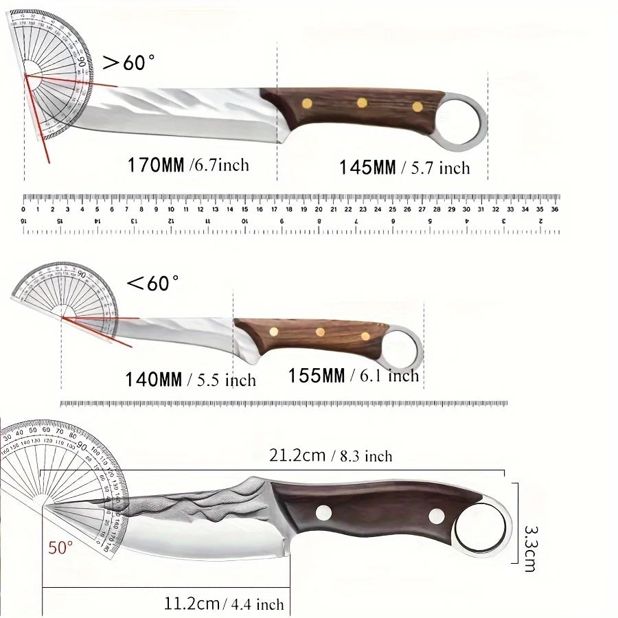 Cuchillo Deshuesador Forjado – Acero Inoxidable, Mango de Madera, Profesional - 369 view