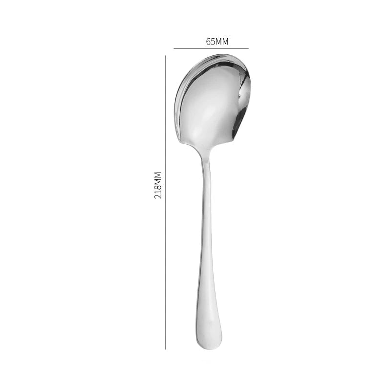 Golden Stainless Steel Food Service Spoon Large Rice Shovel Tableware Long Handle Square Spatula Kitchen Gadgets for Home - 369 view