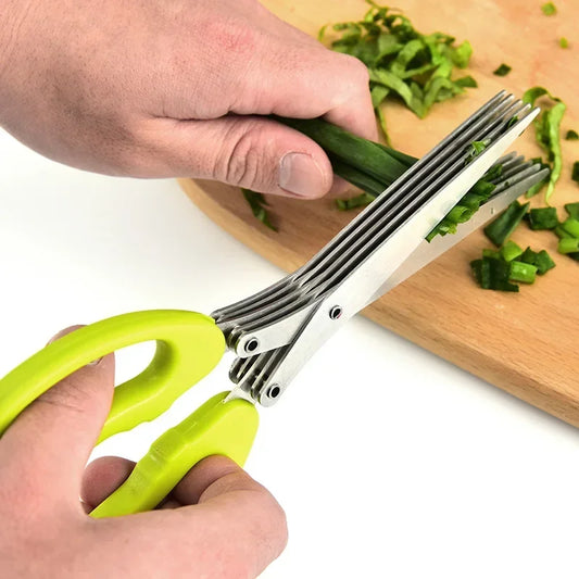 Tijeras de Cocina de Acero Inoxidable Multicapa – Cortador de Verduras y Hierbas