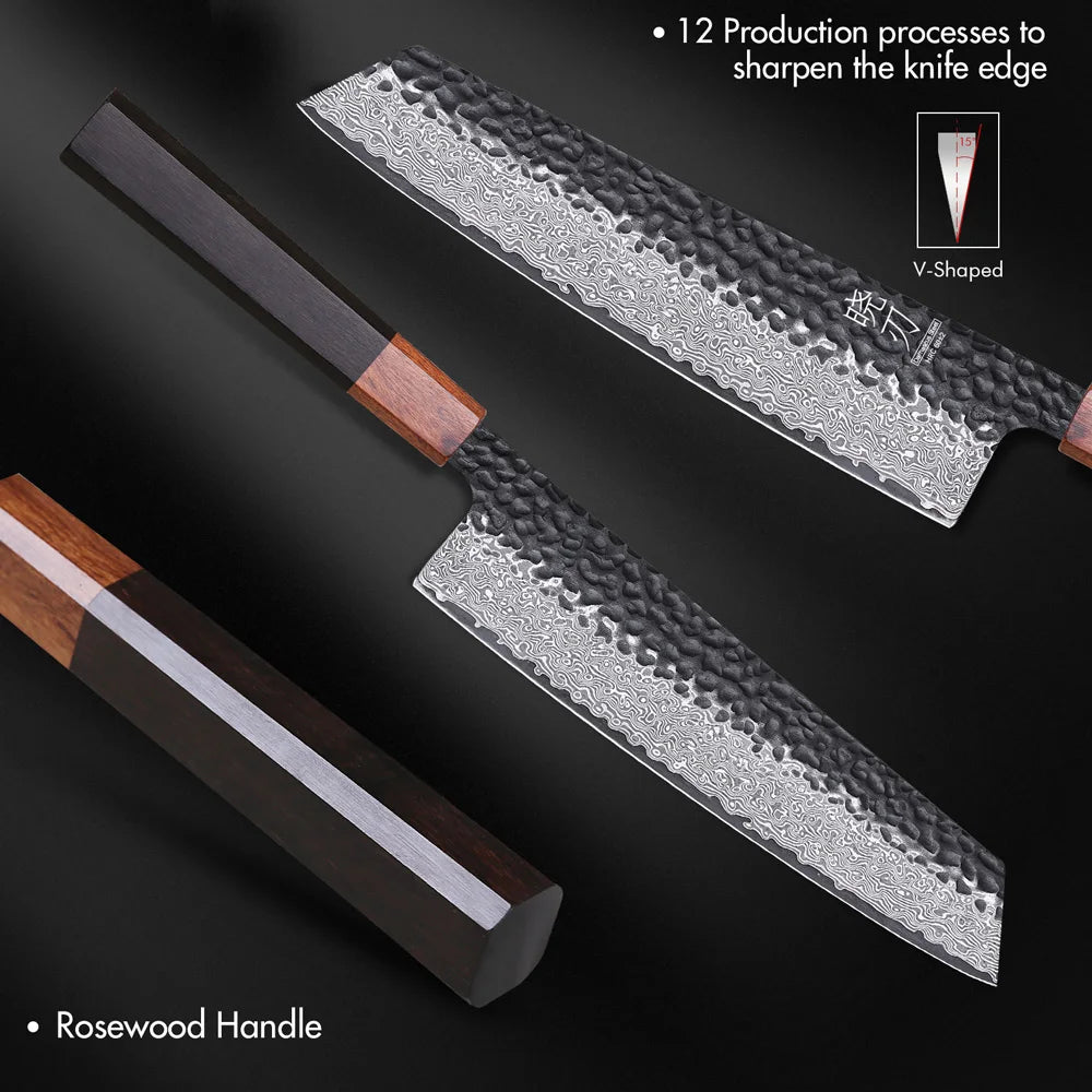 Cuchillo de Chef Japonés Kiritsuke 8.2” – Acero Damasco VG10 - 369 view
