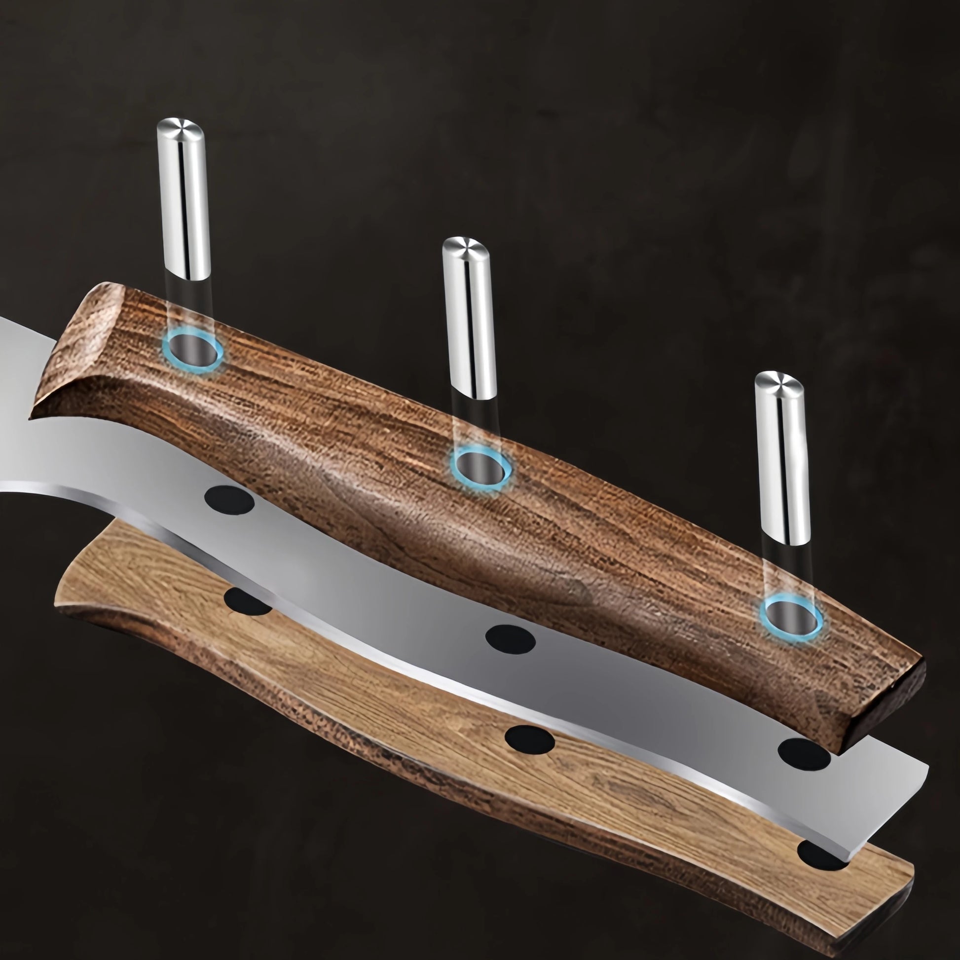 Cuchillo de Carnicero Forjado – Acero Inoxidable, Mango de Madera, Hecho a Mano - 369 view