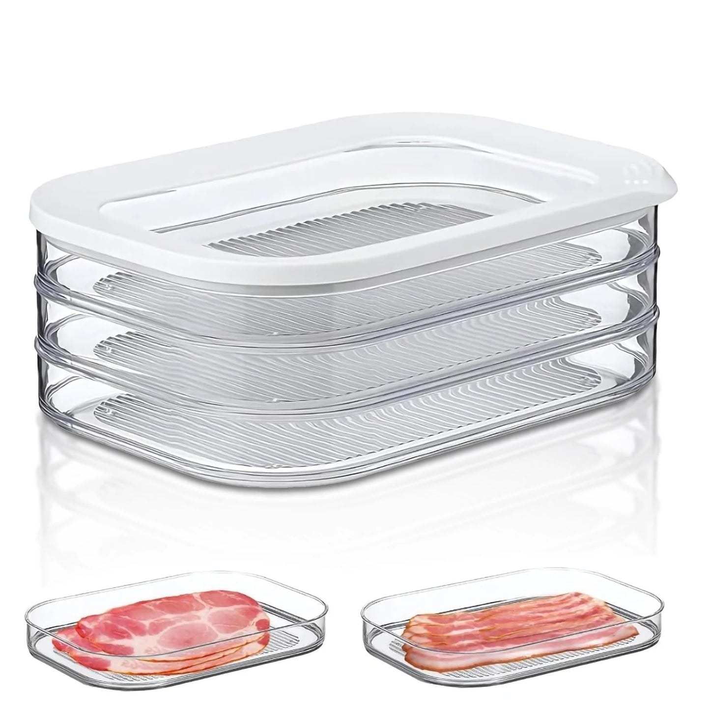 Contenedor Hermético para Carne con Tapa – Almacenamiento en Refrigerador