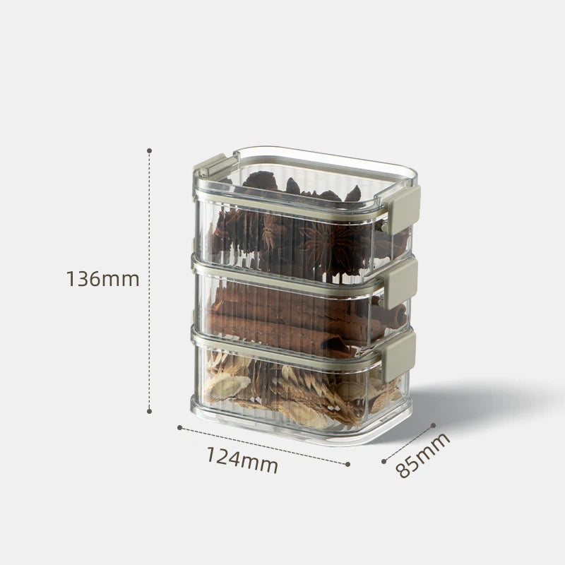 Cajas Apilables para Especias y Alimentos – Contenedores Herméticos Multiusos