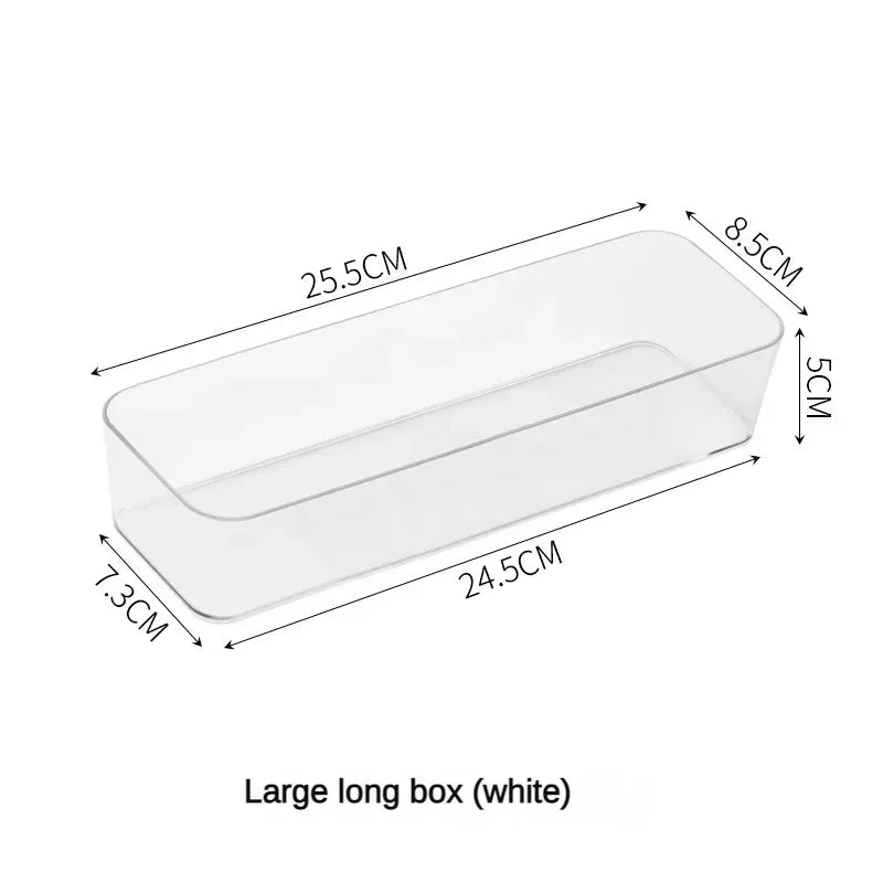 Caja Organizadora Transparente de Plástico – Almacenamiento para Escritorio y Tocador
