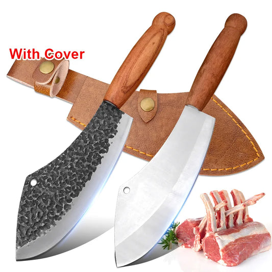 Cuchillo de Cocina Forjado – Multiusos, Mango de Madera, Ideal para Carne y Verduras - 369 view