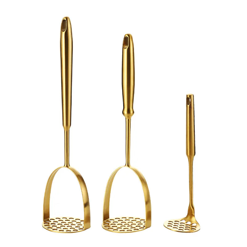 Prensapuré Manual de Acero Inoxidable – Triturador de Papas y Verduras