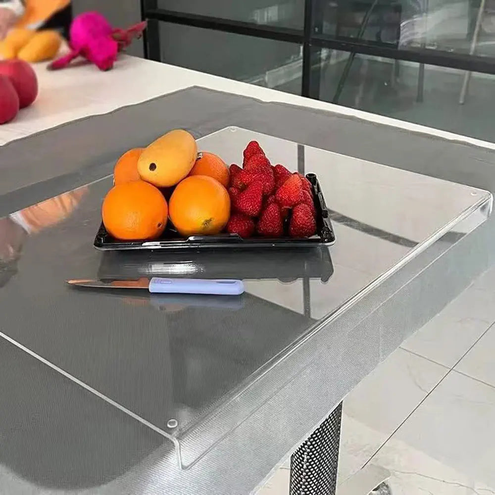 Transparent Acrylic Non Slip Chopping Boards Over The Countertop Protection ,Clear Cutting Boards For Kitchen Essentials