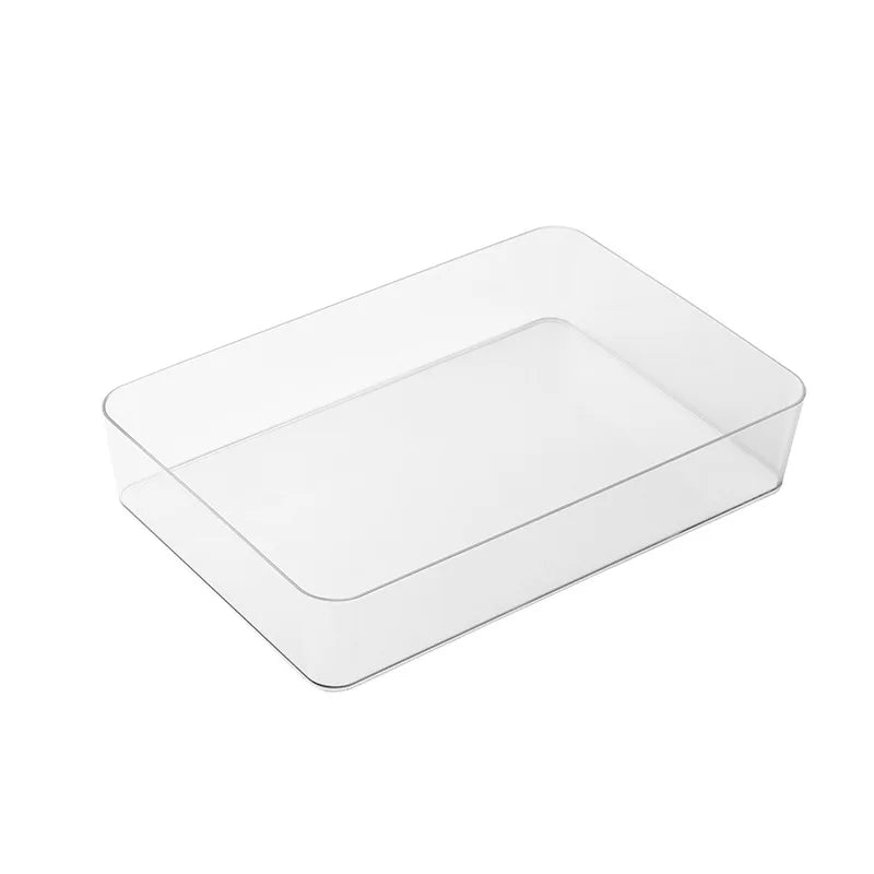 Caja Organizadora Transparente de Plástico – Almacenamiento para Escritorio y Tocador