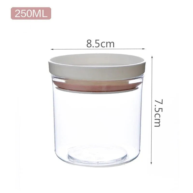1/2/3PCS Food Container Storage Jars Transparent Food Canister For Mason Candy Spices Cookie Jar Sealed Ring Bottles Kitchen