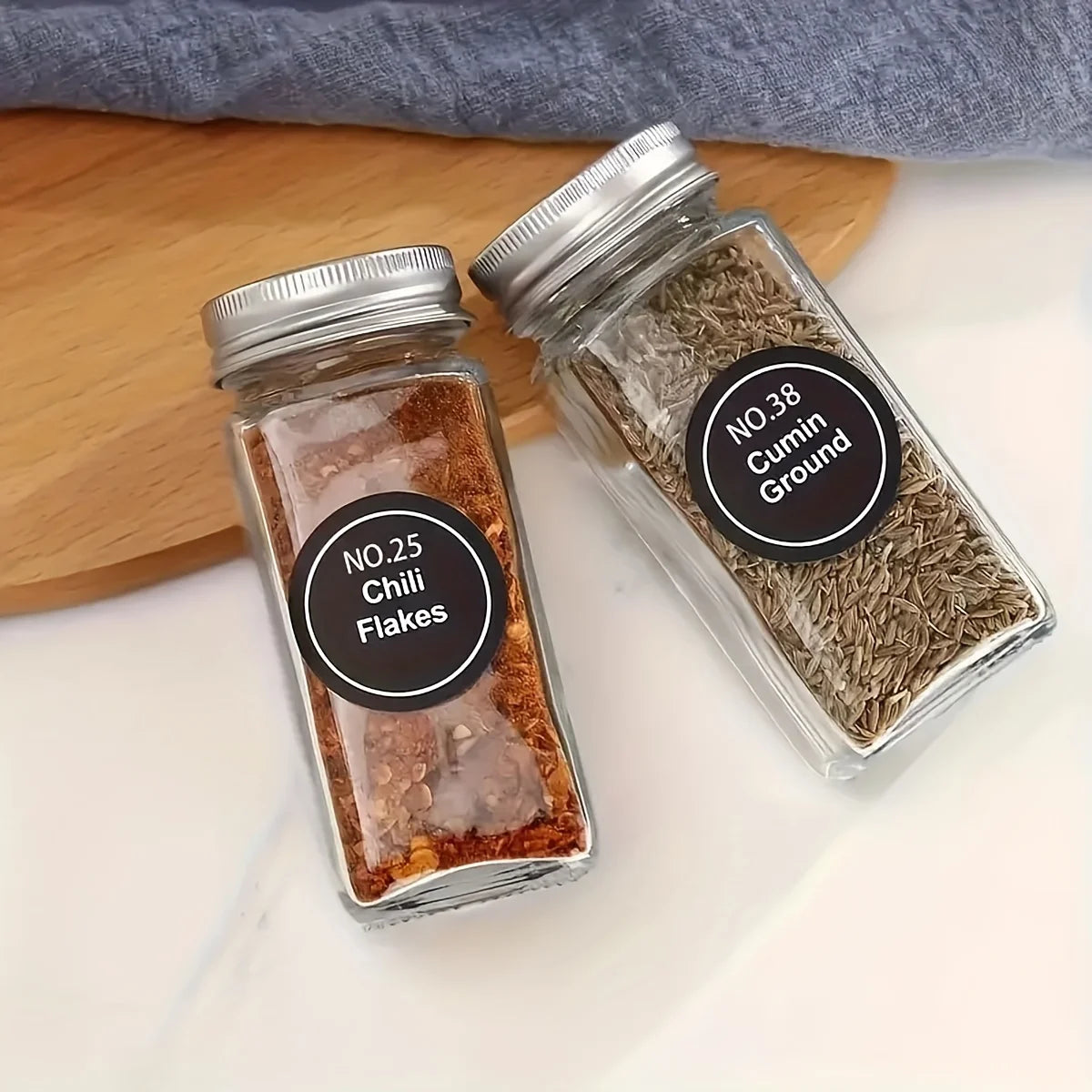 180pcs Printed Round Spice Stickers Seasoning Bottle Jar Labels Storage Kitchen Waterproof Stickers Spice Tags BBQ Label
