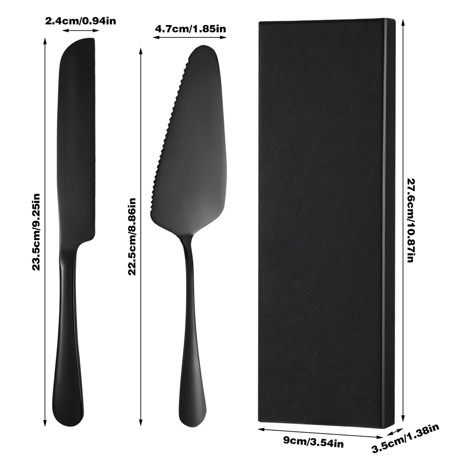 2Pcs Cake Knife Shovel Set Stainless Steel Tableware Kit Cake Cutting Tools Pie Pizza Spatula Wedding Birthday Party Supplies - 369 view