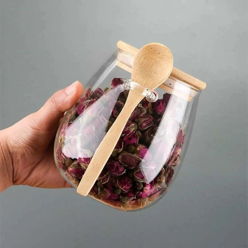 Tarros Herméticos de Vidrio con Tapa – Contenedores Sellados para Cocina