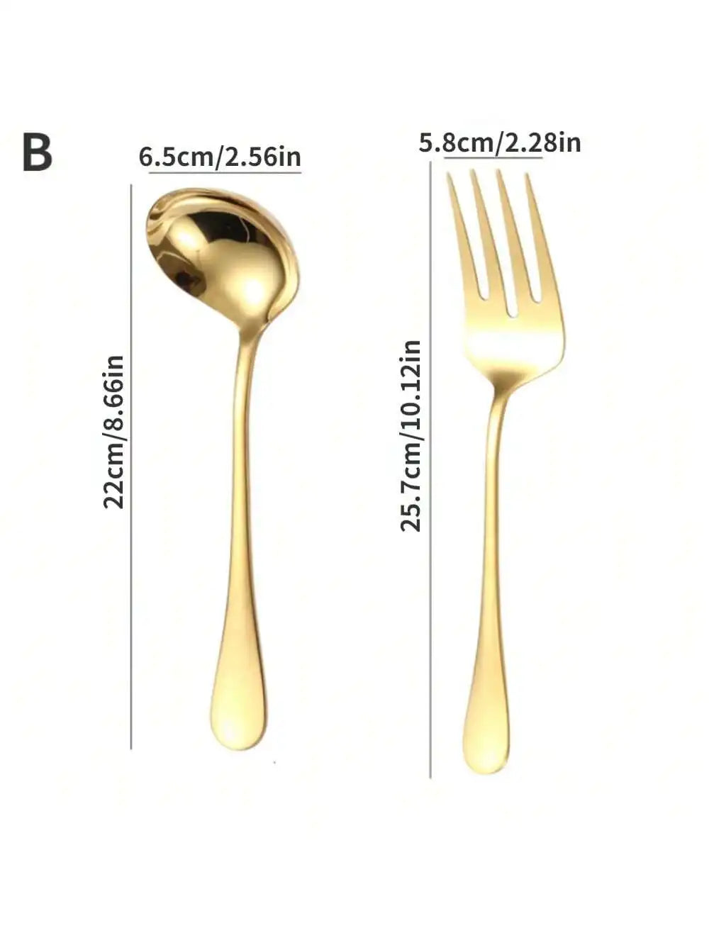 Stainless Steel Kitchenware Gold Serving Spoon Slotting Spoon Slotting Spatula Saucepan Soup Spoon Fork Kitchen Cooking Tool Set