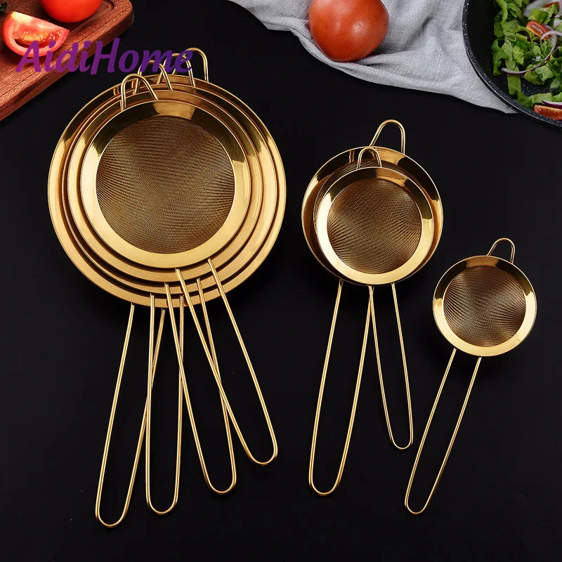 304/201 Gold-plated stainless steel soybean milk filter screen flour sieve oil grid stainless steel diagonal diagonal oil grid - 369 view
