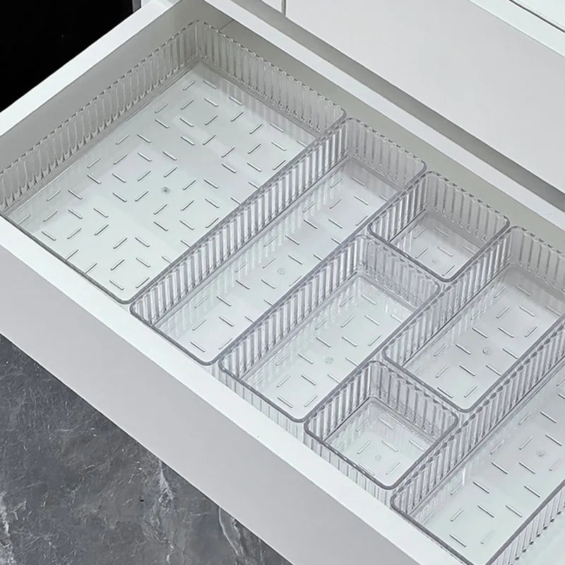 Set de Organizadores de Cajón de Acrílico – Almacenamiento Transparente para Escritorio