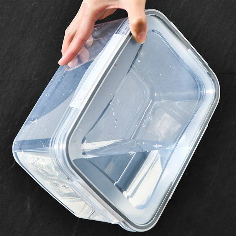 Caja de Almacenamiento para Refrigerador con Drenaje – Organizador de Frutas y Verduras