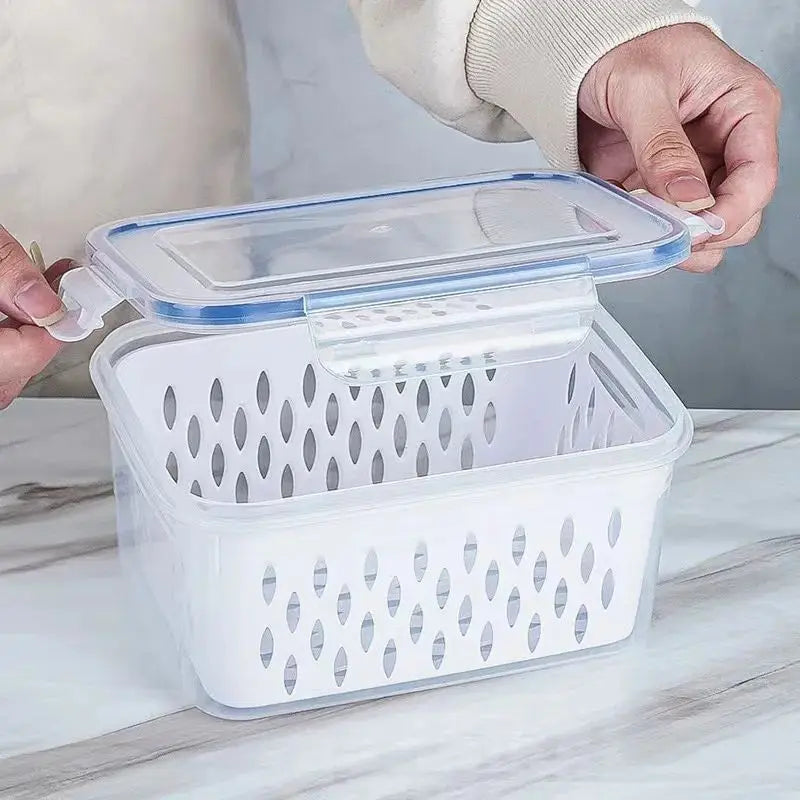 Set de Cajas de Almacenamiento para Refrigerador – Organizadores de Frutas y Verduras