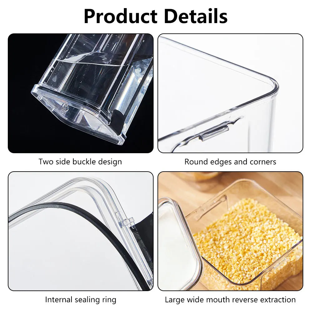 460-1800ml Sets Stackable Kitchen Sealed Jar Plastic Food Storage Box Multigrain Tank Bottle Dried Fruit Tea Storage Containers