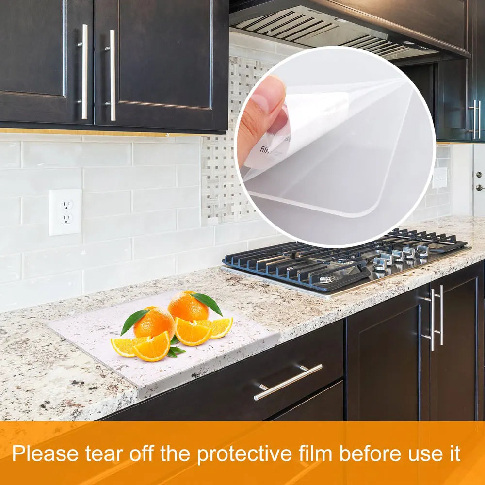 Transparent Acrylic Non Slip Chopping Boards Over The Countertop Protection ,Clear Cutting Boards For Kitchen Essentials