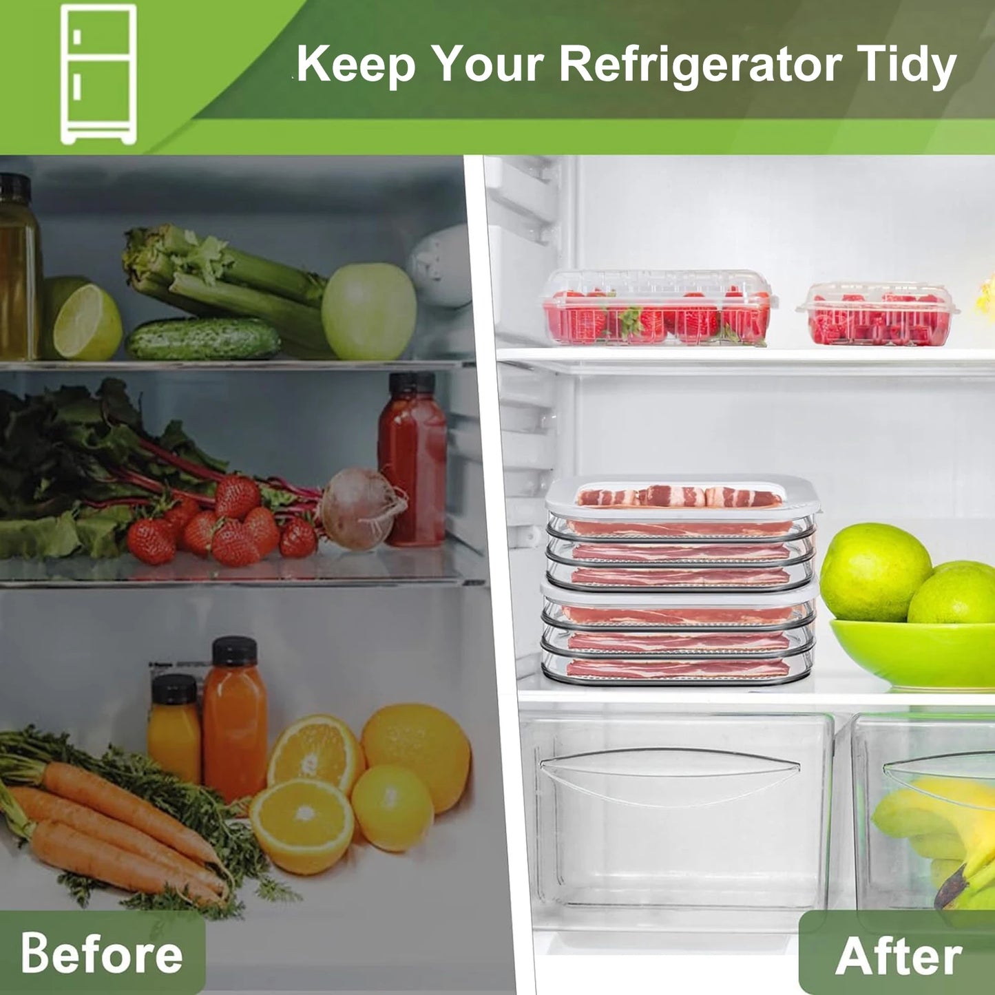 Contenedor Hermético para Carne con Tapa – Almacenamiento en Refrigerador