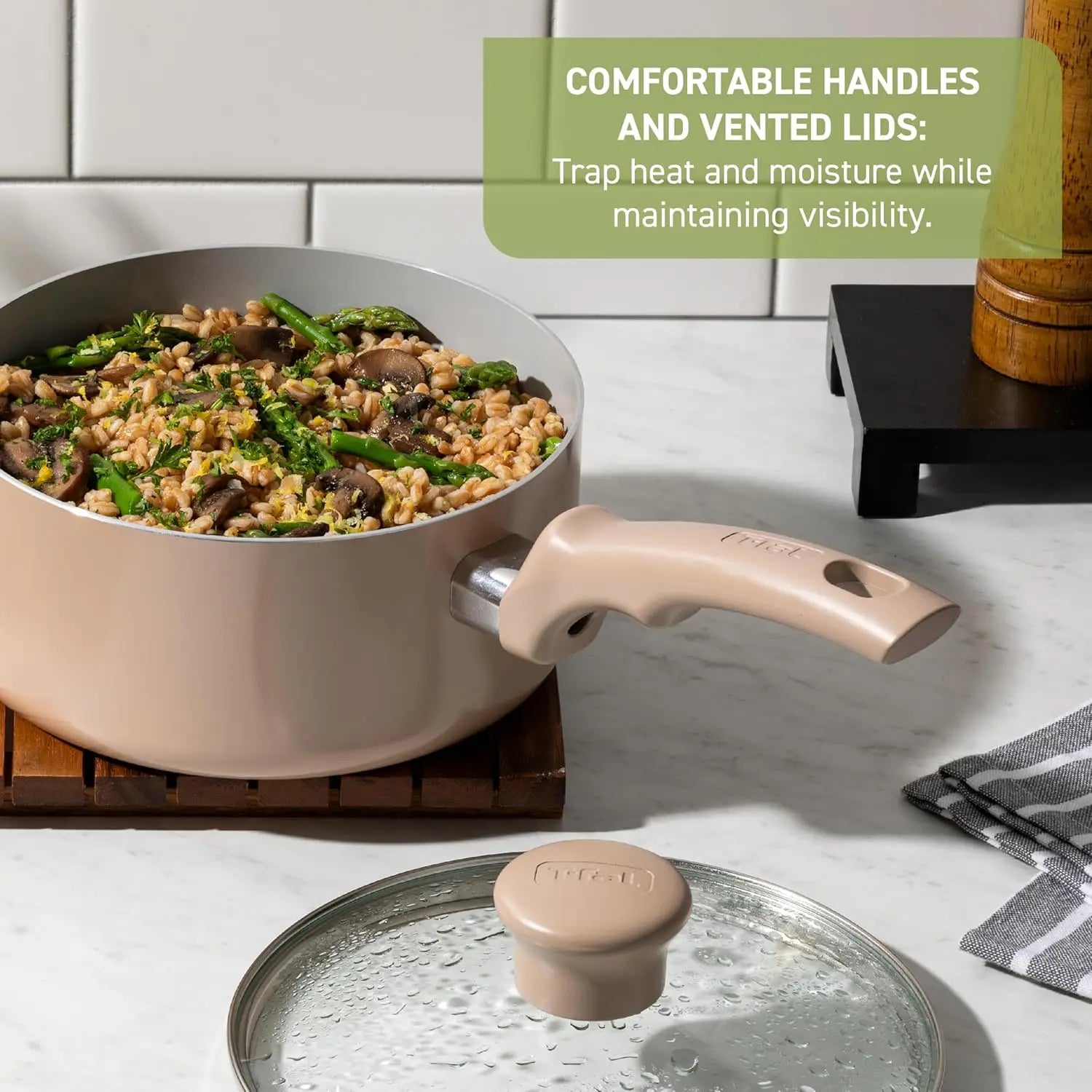 al Refresh Ceramic, Ceramic Non Stick Cookware Set 12 Piece, Oven Broiler Safe 350F, Kitchen Cooking Set W/Egg Pan, Frying - 369 view