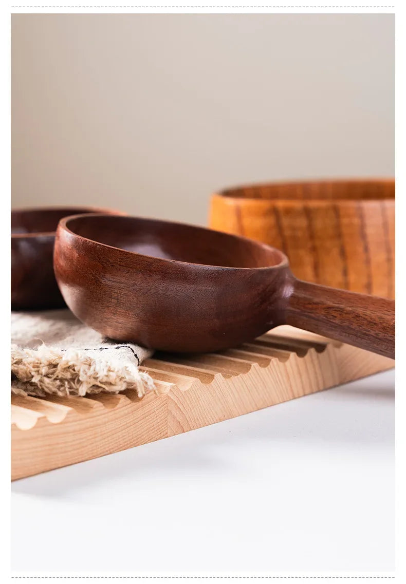 Japanese and Korean boki same spoon, eat broadcast tableware, wooden spoon, online celebrity ladle soup spoon cucharas cooking - 369 view