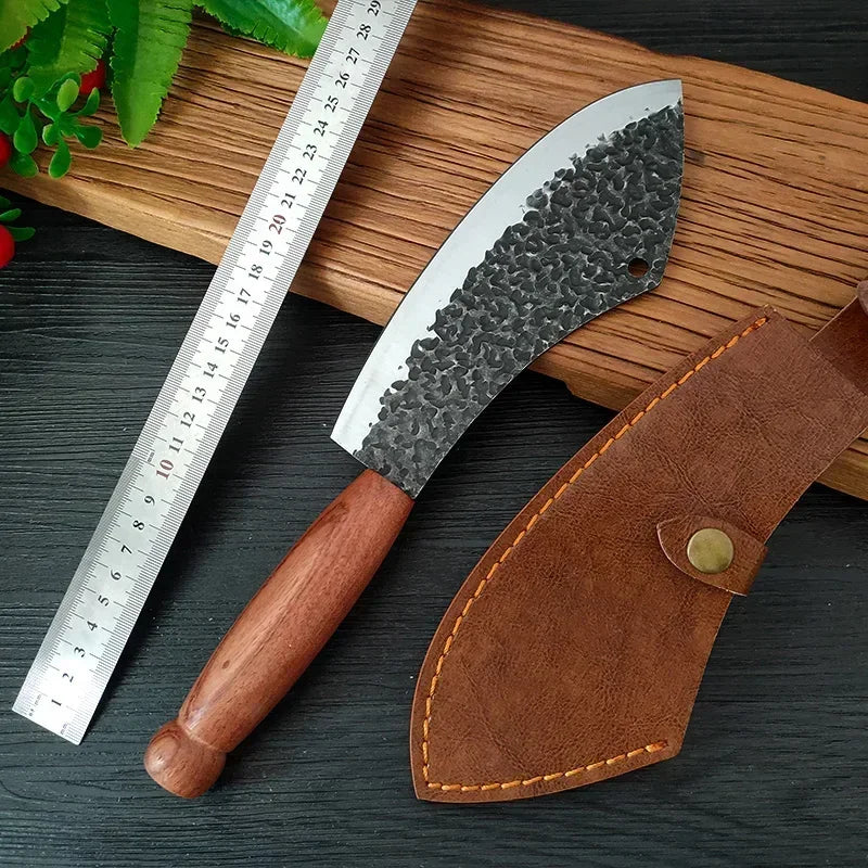 Cuchillo de Cocina Forjado – Multiusos, Mango de Madera, Ideal para Carne y Verduras - 369 view