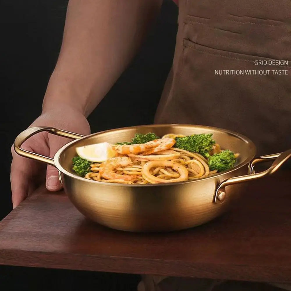 Cacerola de Acero Inoxidable con Mango – Sartén Multiusos para Cocina y Picnic - 369 view