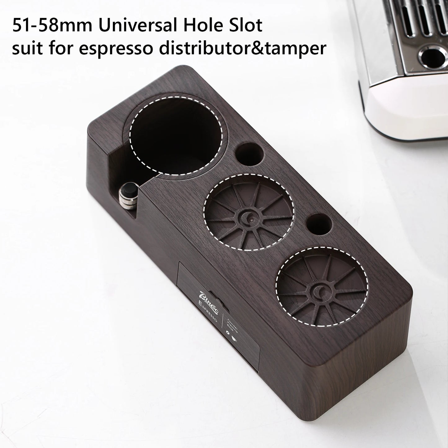 Bincoo Multifunction Espresso Tamper Station -Adjustable Height Distributor Organizer-Fit 51/54/58mm Plastic Coffee Station